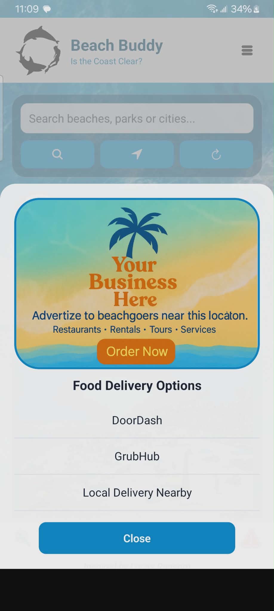 Beach Buddy – Local Food & Delivery Ad Placement - Image 3
